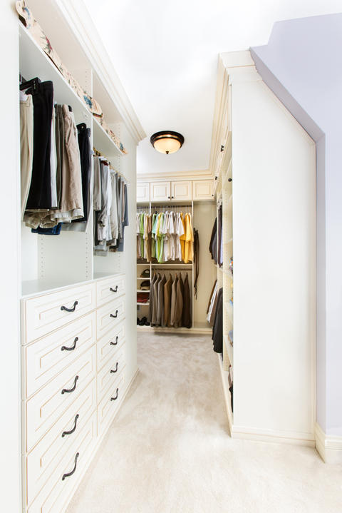 Traditional Closet with oil rubbed bronze drawer handle