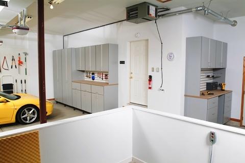 Contemporary Garage with garage organization