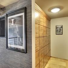Contemporary Wine Cellar with hallway with liquer storage
