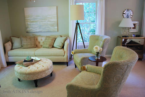 Transitional Bedroom with double hung window