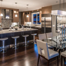 Modern Kitchen with stainless steel appliances