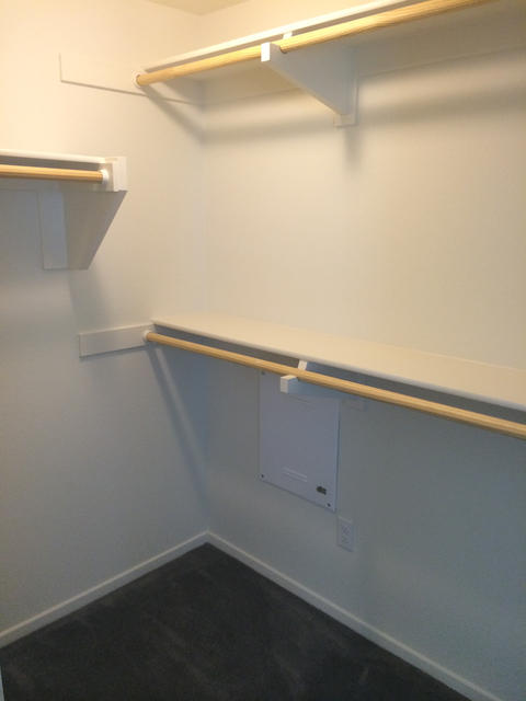 Traditional Closet with closet clothes rack