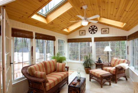Lodge Sunroom with interior divided windows