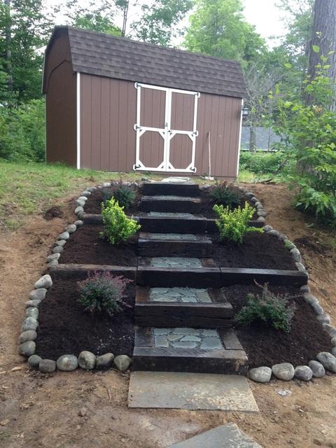 Eclectic Landscape with t-111 siding panels