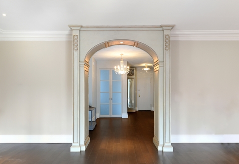 Modern Entry with ceiling mount light fixture
