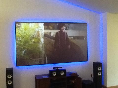 Traditional Home Theater with projection screen