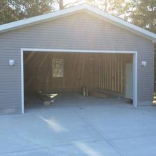 Transitional Garage with contemporary sconce lighting