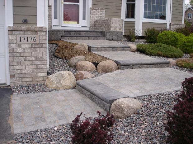 Traditional Walkway with white and glass door