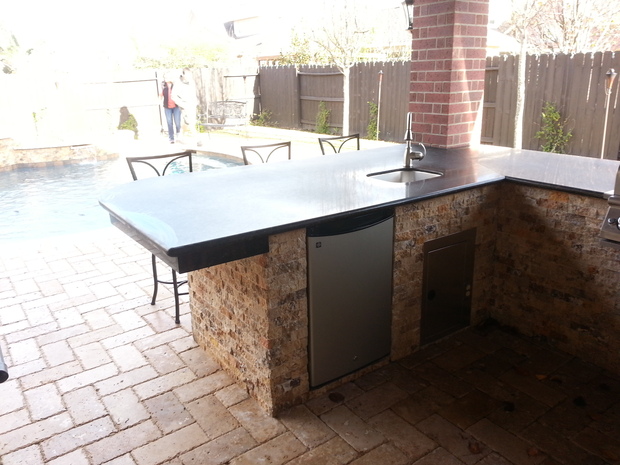Best French Country Outdoor Kitchen - Home Design #1062