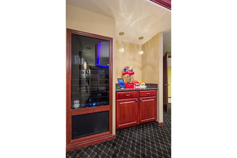 Traditional Home Theater with home theater snack bar