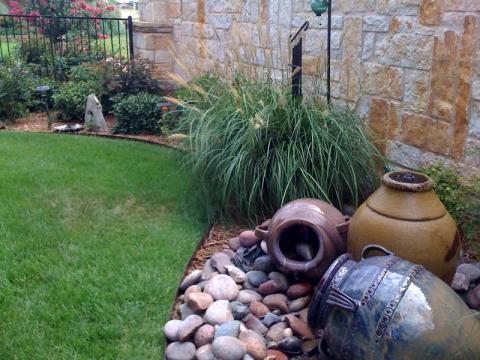 Transitional Landscape with and the landscaping around it