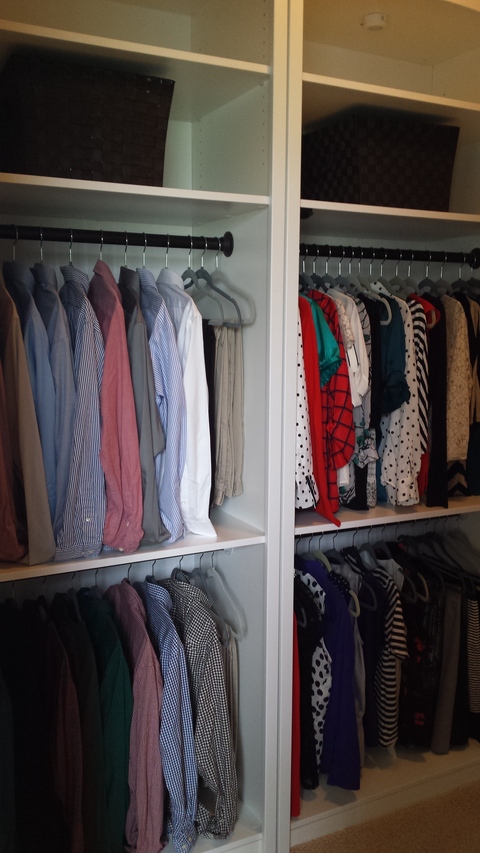 Traditional Closet with adjustable shelving