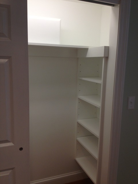 Contemporary Closet with adjustable shelves