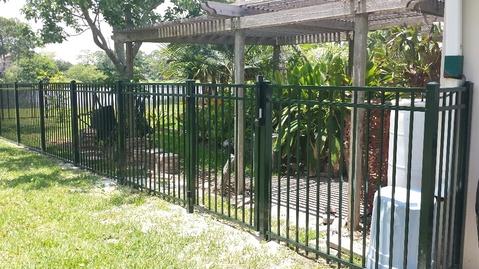 Modern Landscape with weathered wood arbor