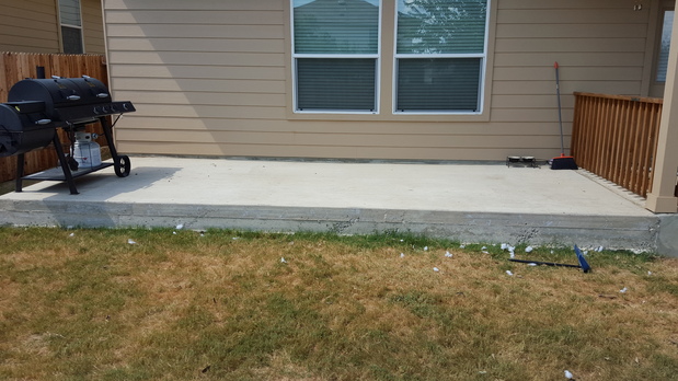 Transitional Patio In San Antonio Concrete Slab Patio