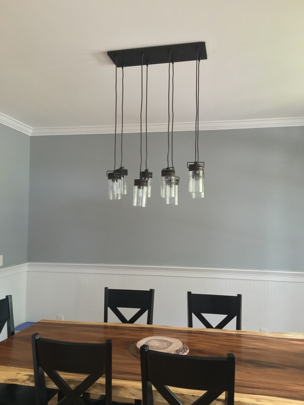 Contemporary Dining Room In Stallings White Wainscot Wood Contemporary Dining Room With White Crown Molding