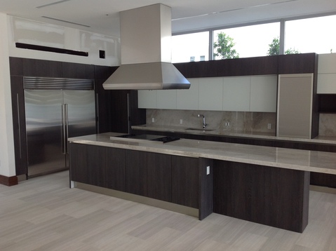 Modern Kitchen with stainless steel range hood