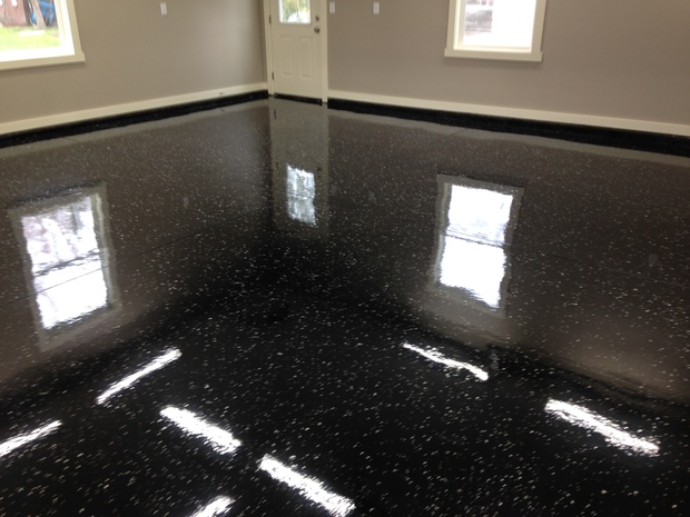 contemporary garage in noblesville black epoxy floor tan wall paint by colt epoxy floors contemporary garage in noblesville black epoxy floor tan wall paint by colt epoxy floors
