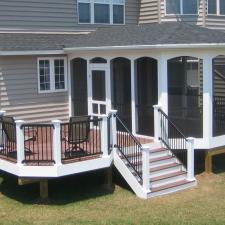 Traditional Patio with small wrought iron fence