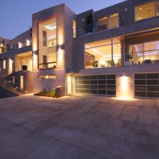 Modern Home Exterior with white framed windows and doors