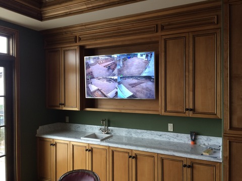 Transitional Library with surveillance cameras