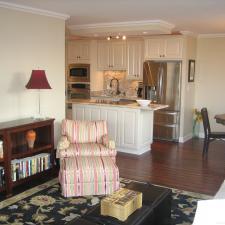 Traditional Family Room with stainless steel appliances