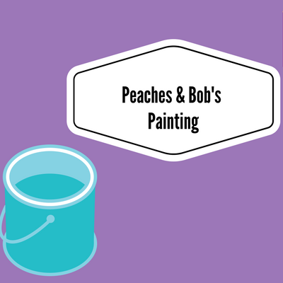 Peaches & Bob's Painting Logo