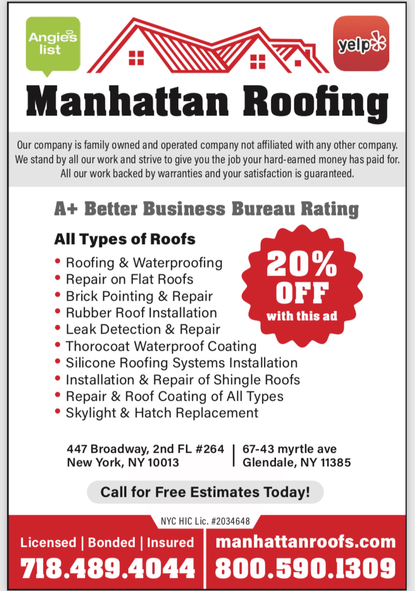 Manhattan Roofing Logo