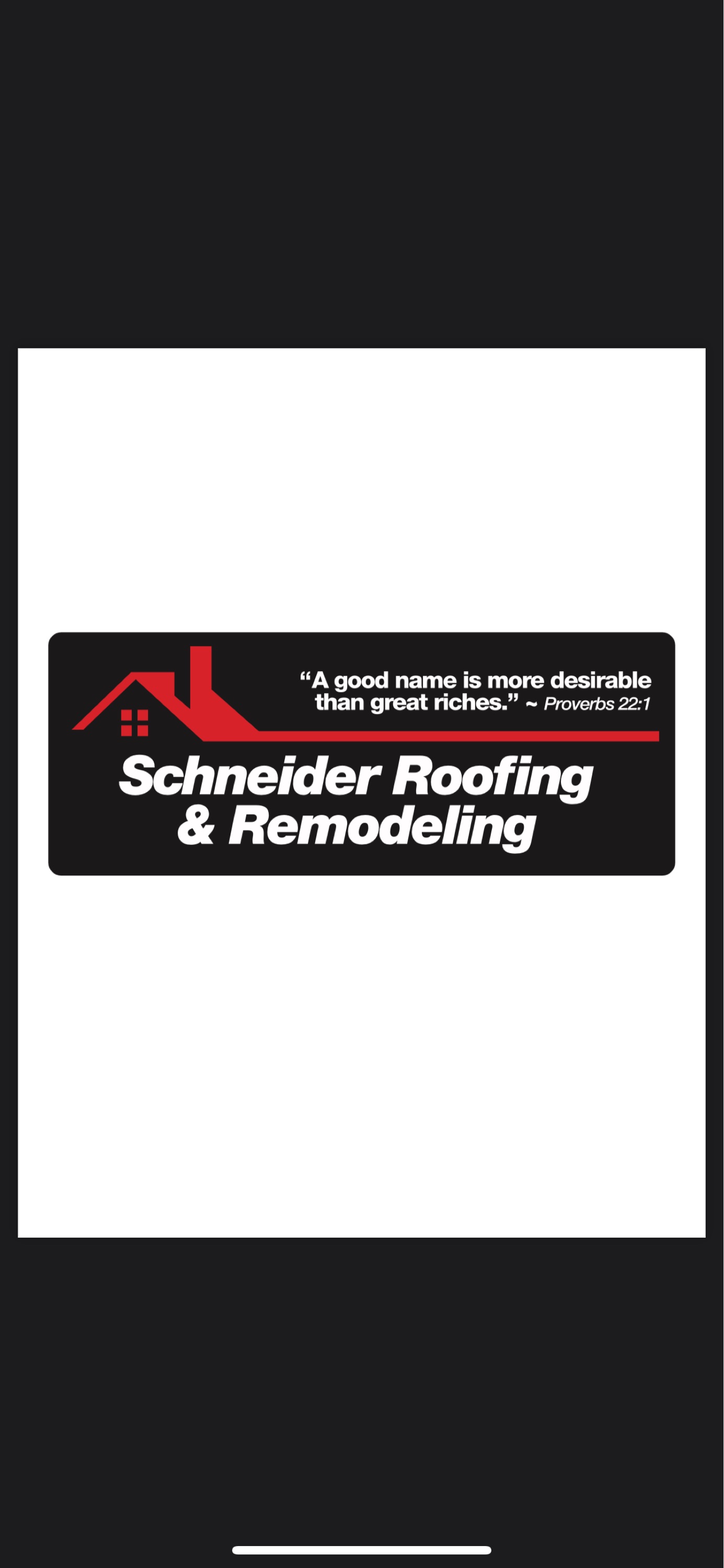 Schneider Roofing, Remodeling Logo