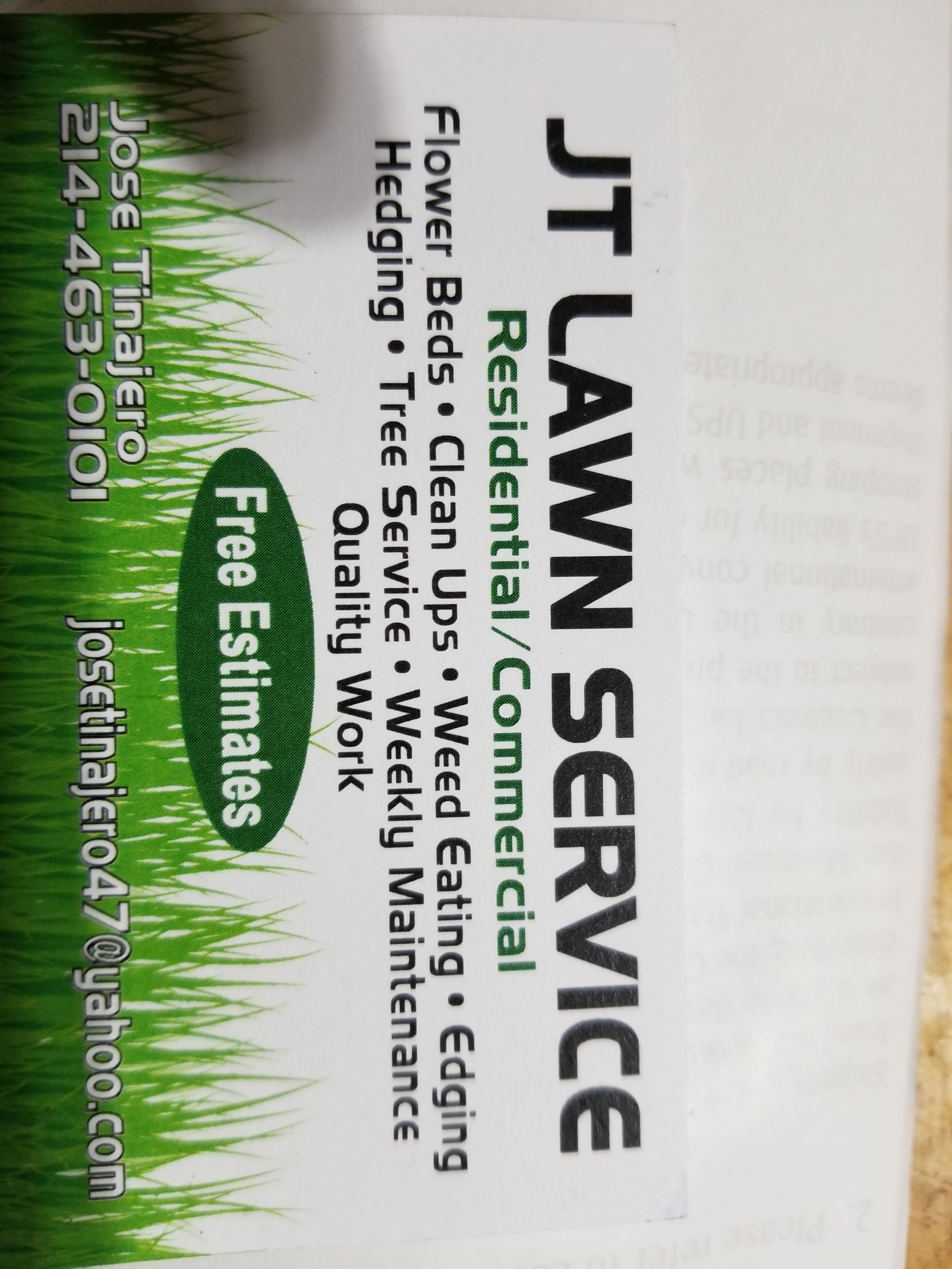JT Lawn Service Logo
