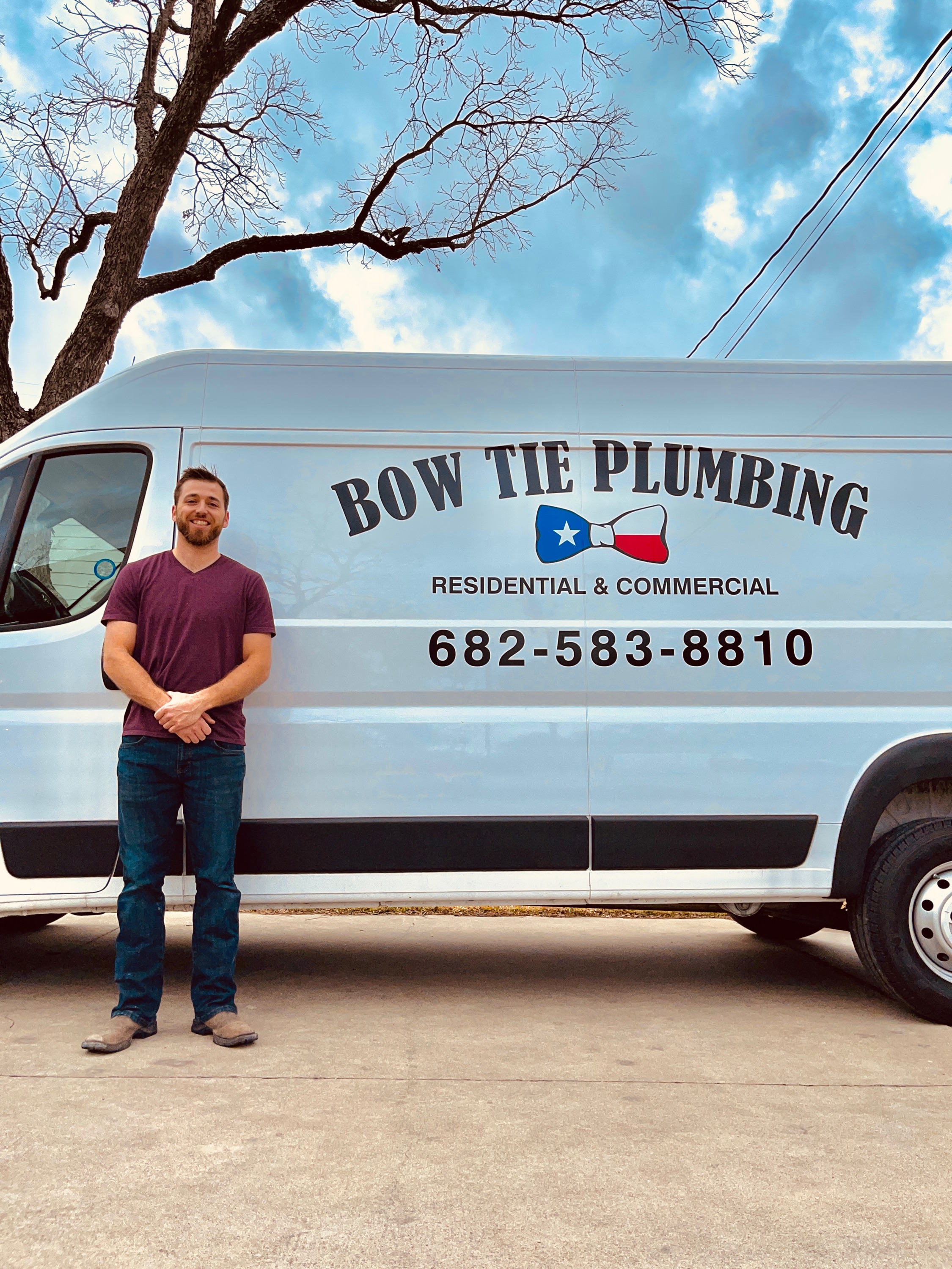 Bow Tie Plumbing Logo