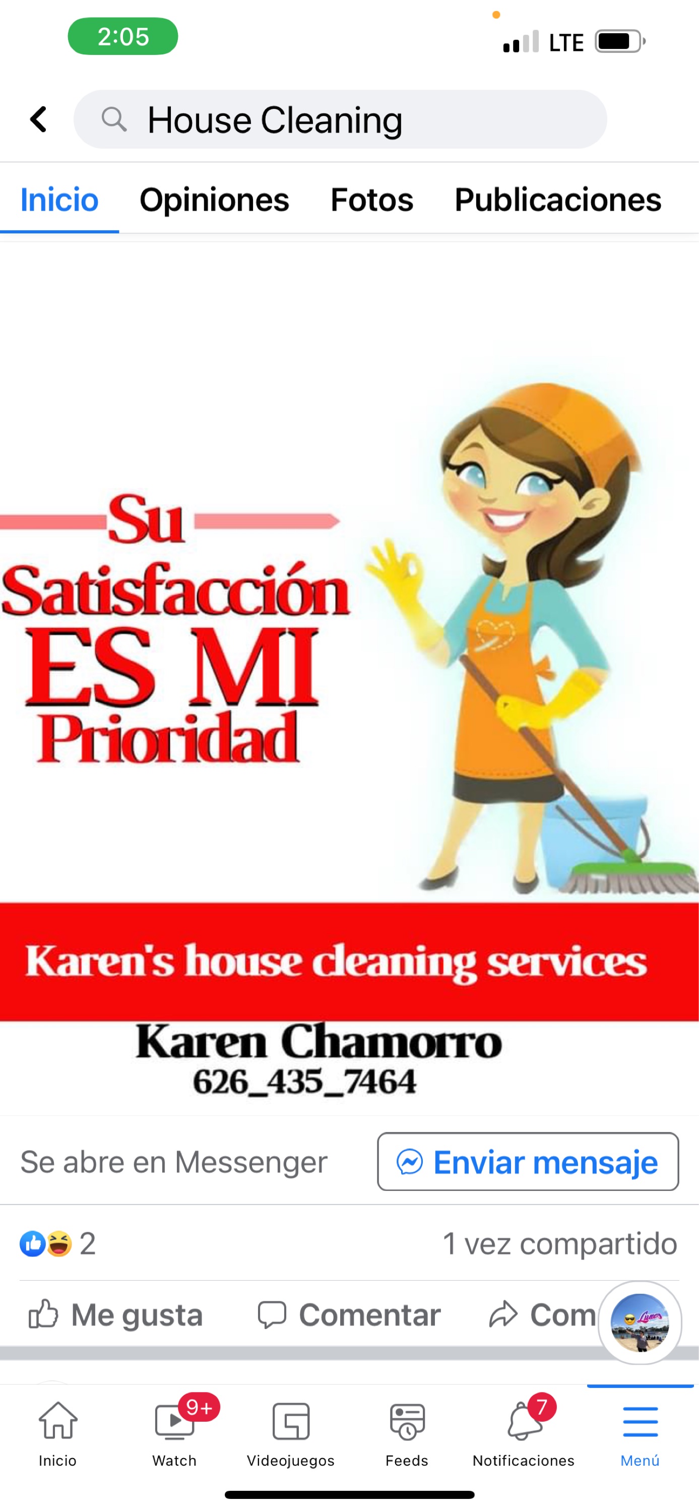 Karen's House Cleaning Logo