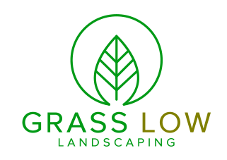 Grass Low Lawn Care and Maintenance Logo