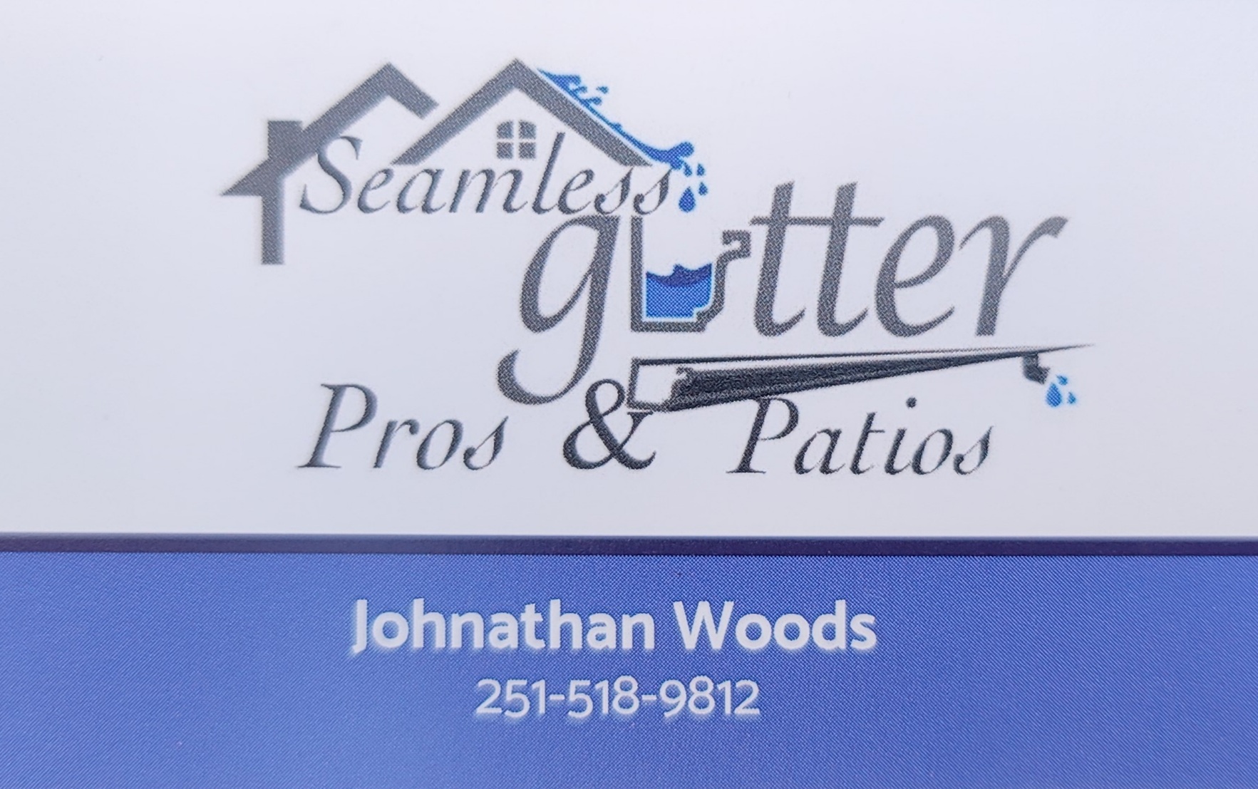 Seamless Gutter Pros & Patios Logo