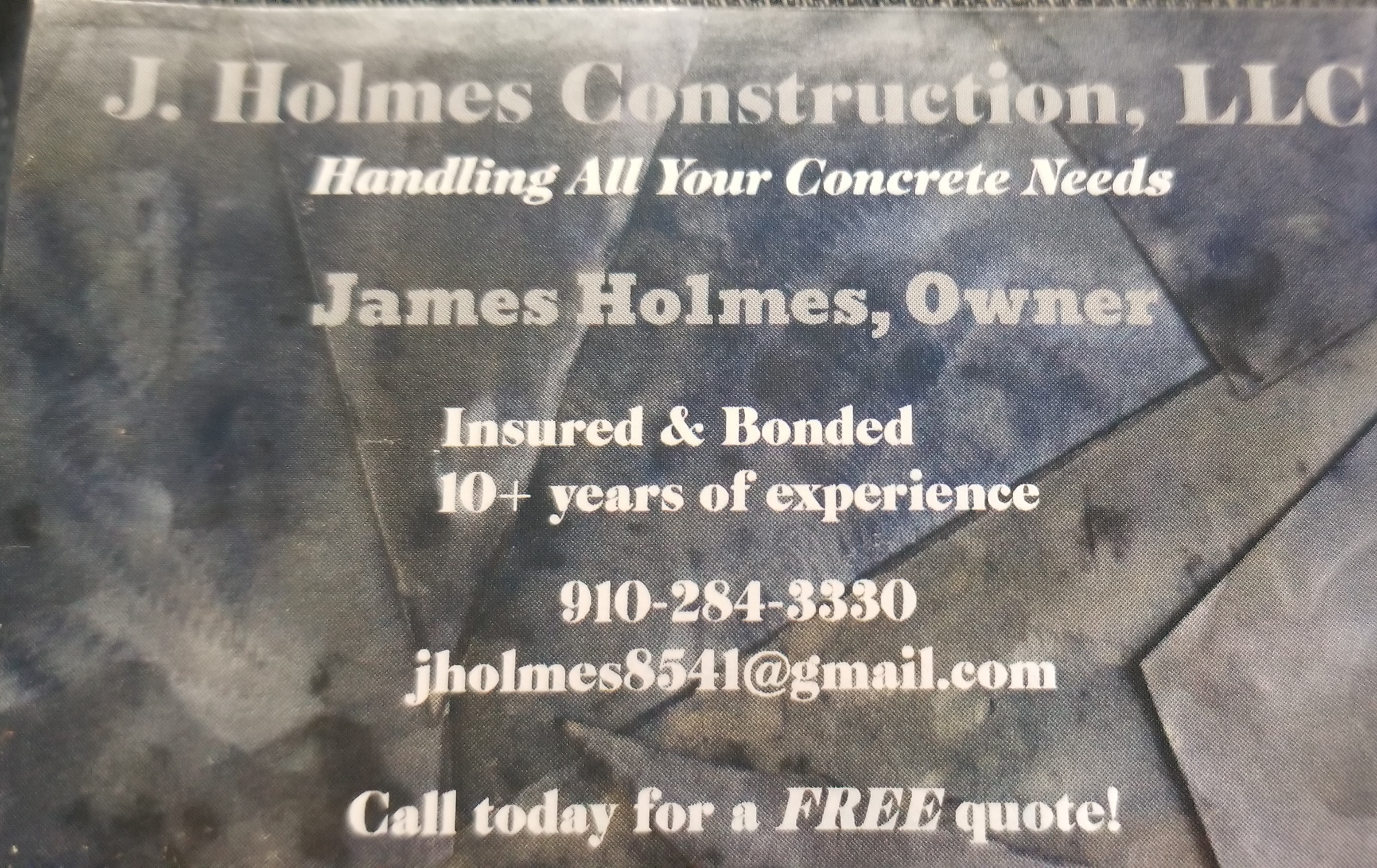 J. Holmes Construction Logo