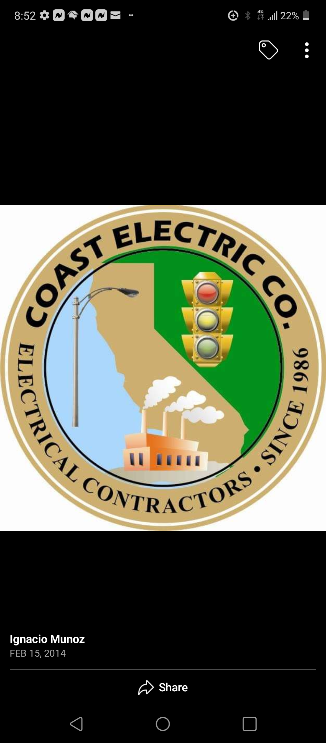 Coast Electric Company Logo
