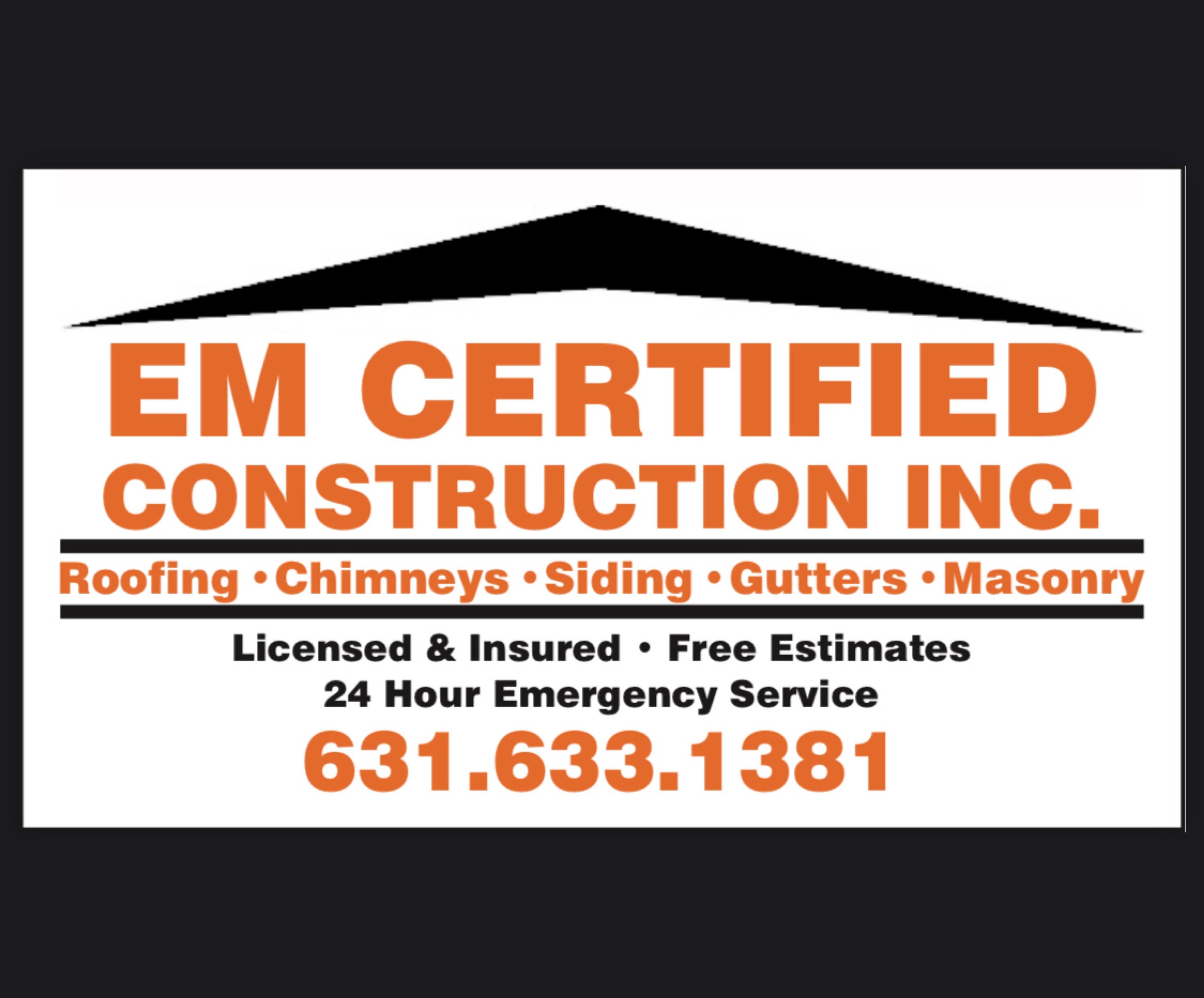 EM Certified Construction, Inc. Logo