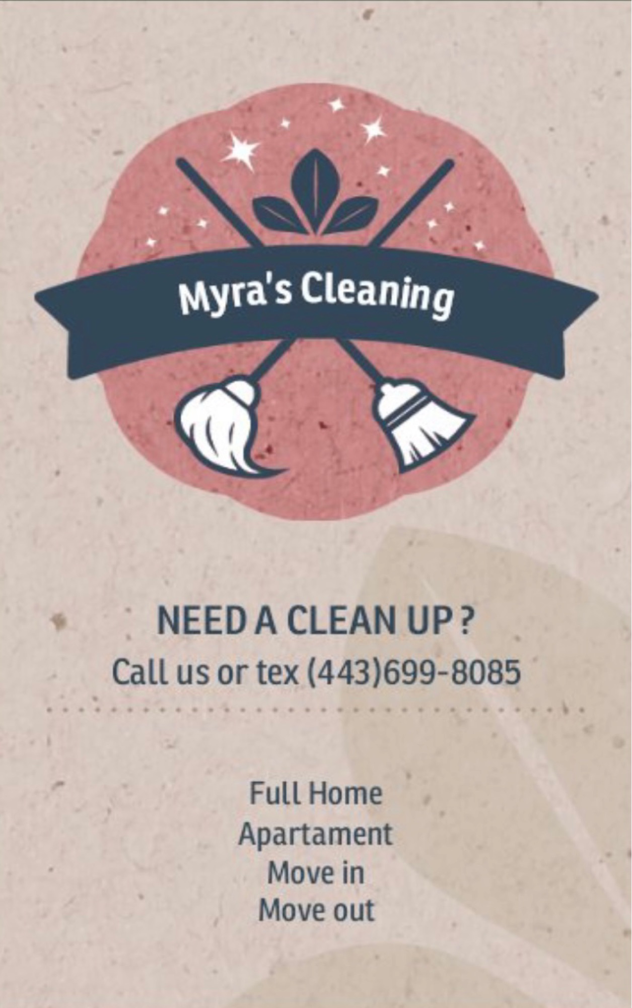 Myra's Cleaning Logo