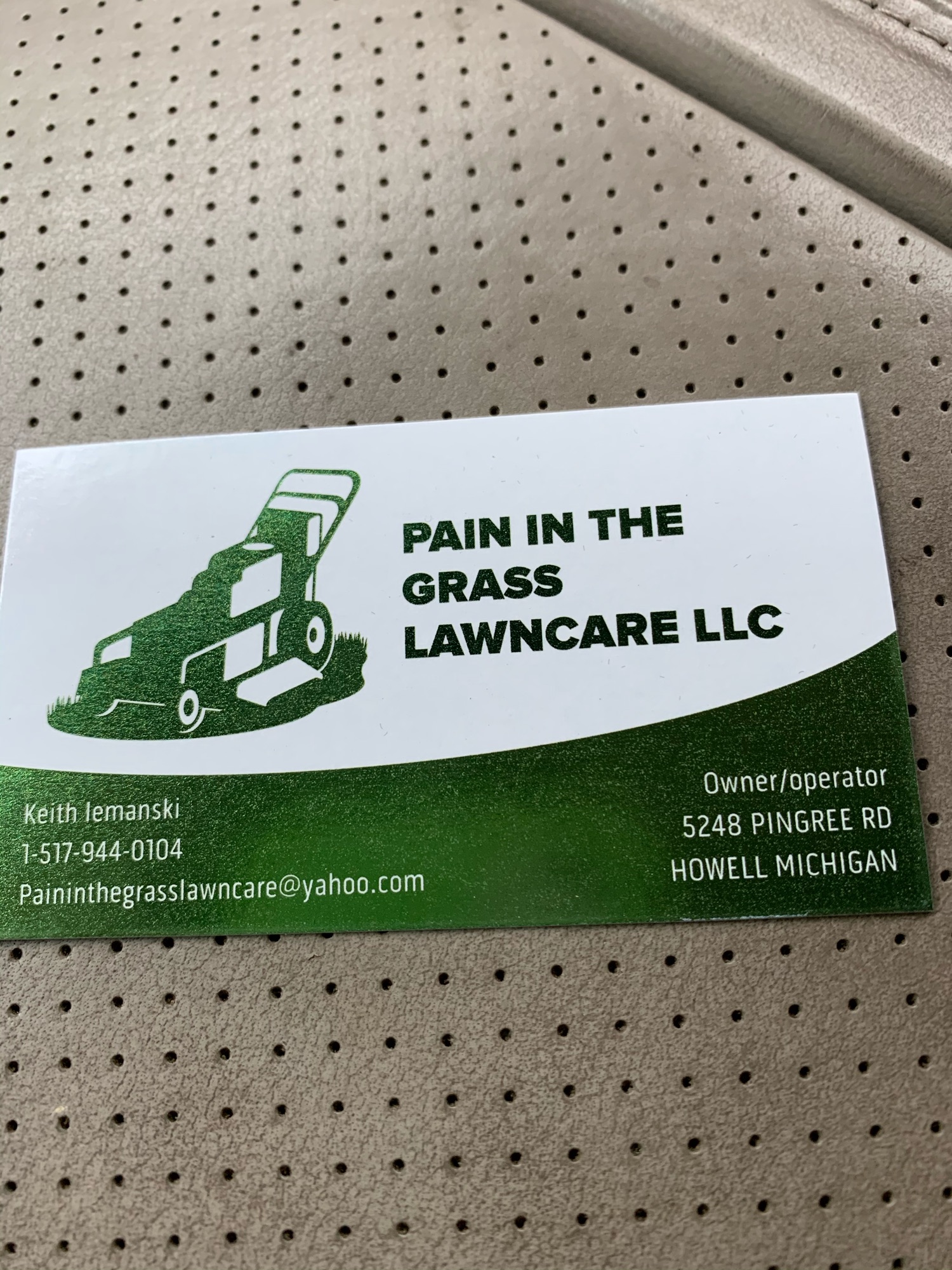 Pain In The Grass Lawn Care Logo