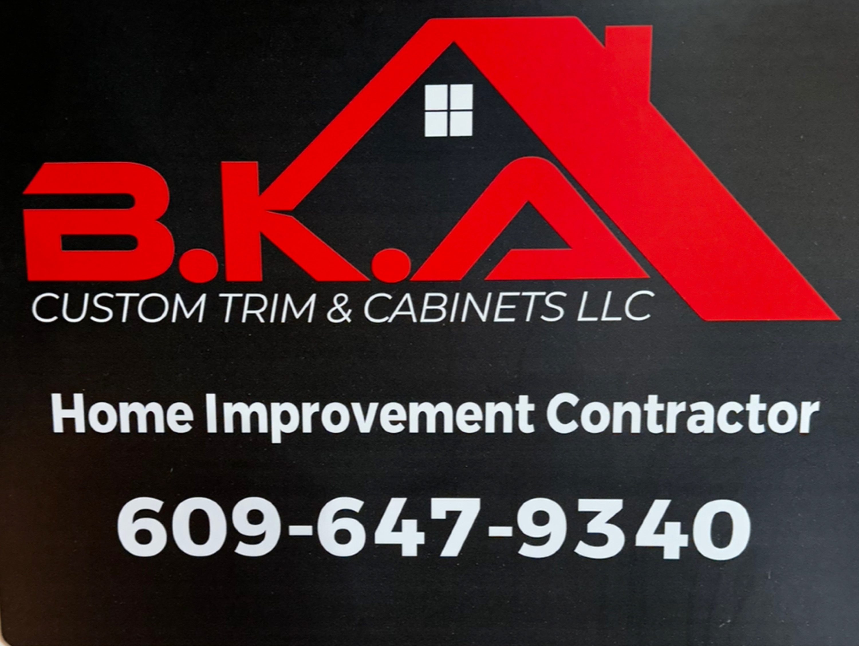 B.K.A. Custom Trim and Cabinets Logo