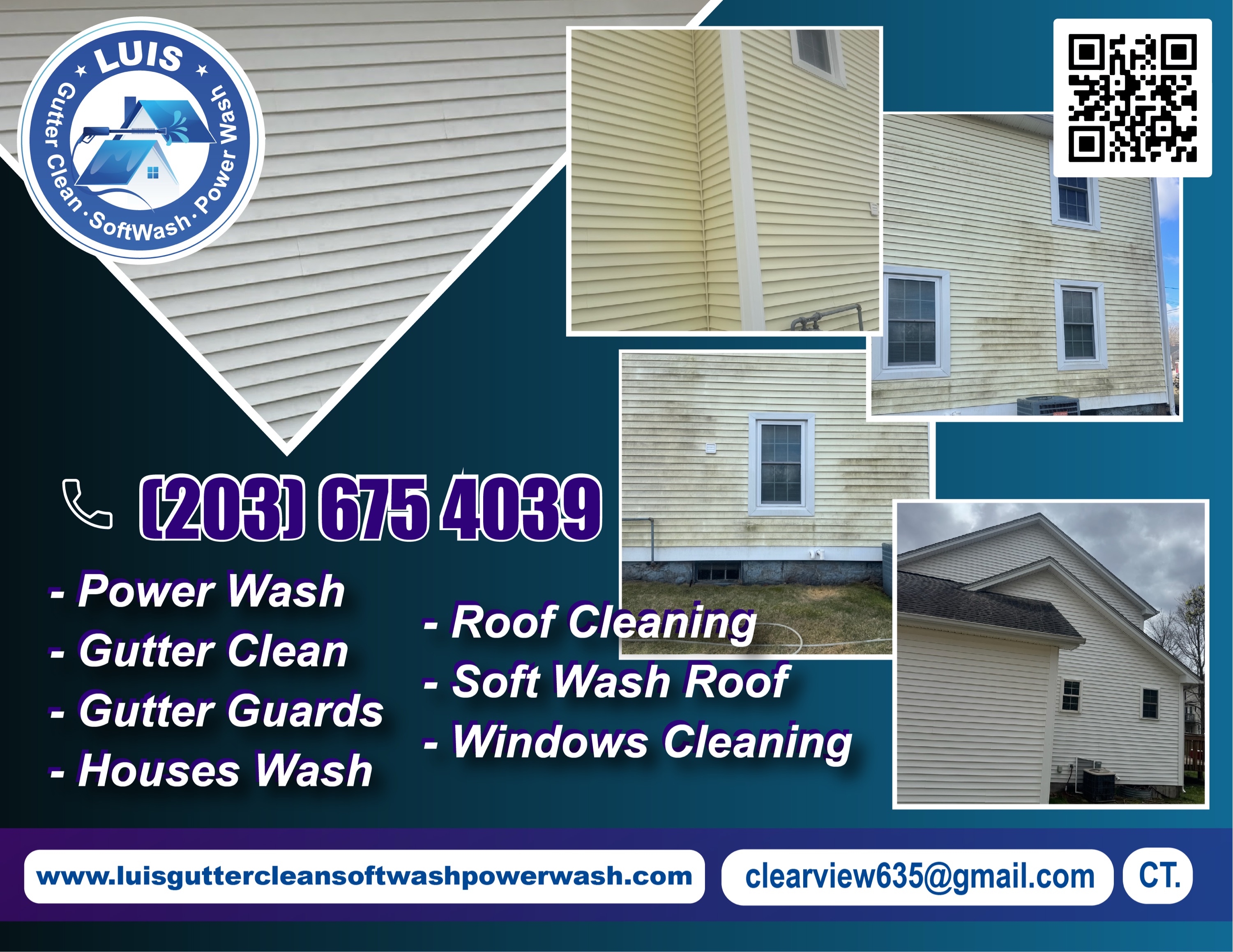 Luis Gutter Clean, Soft Wash, Power Wash Logo