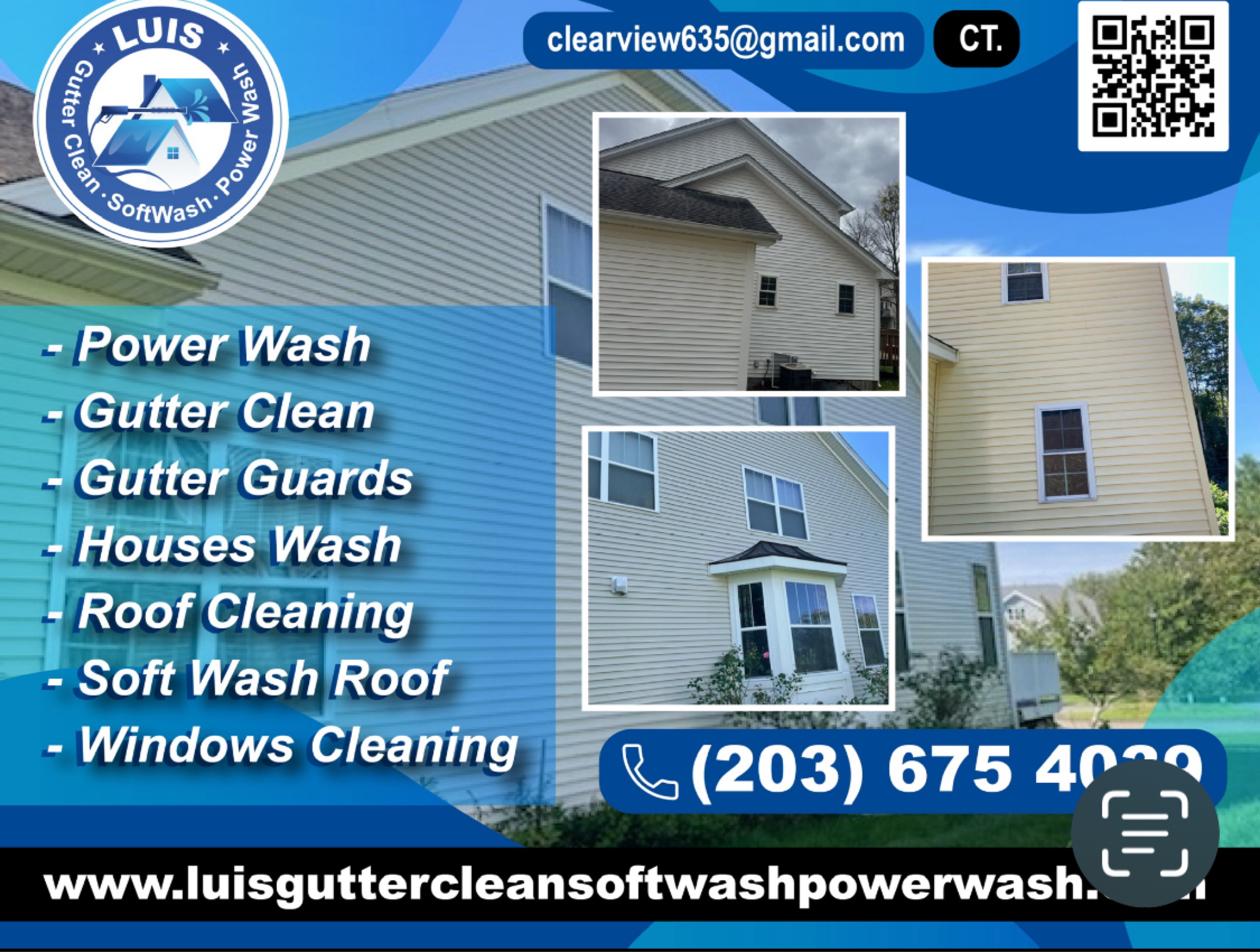 Luis Gutter Clean, Soft Wash, Power Wash Logo