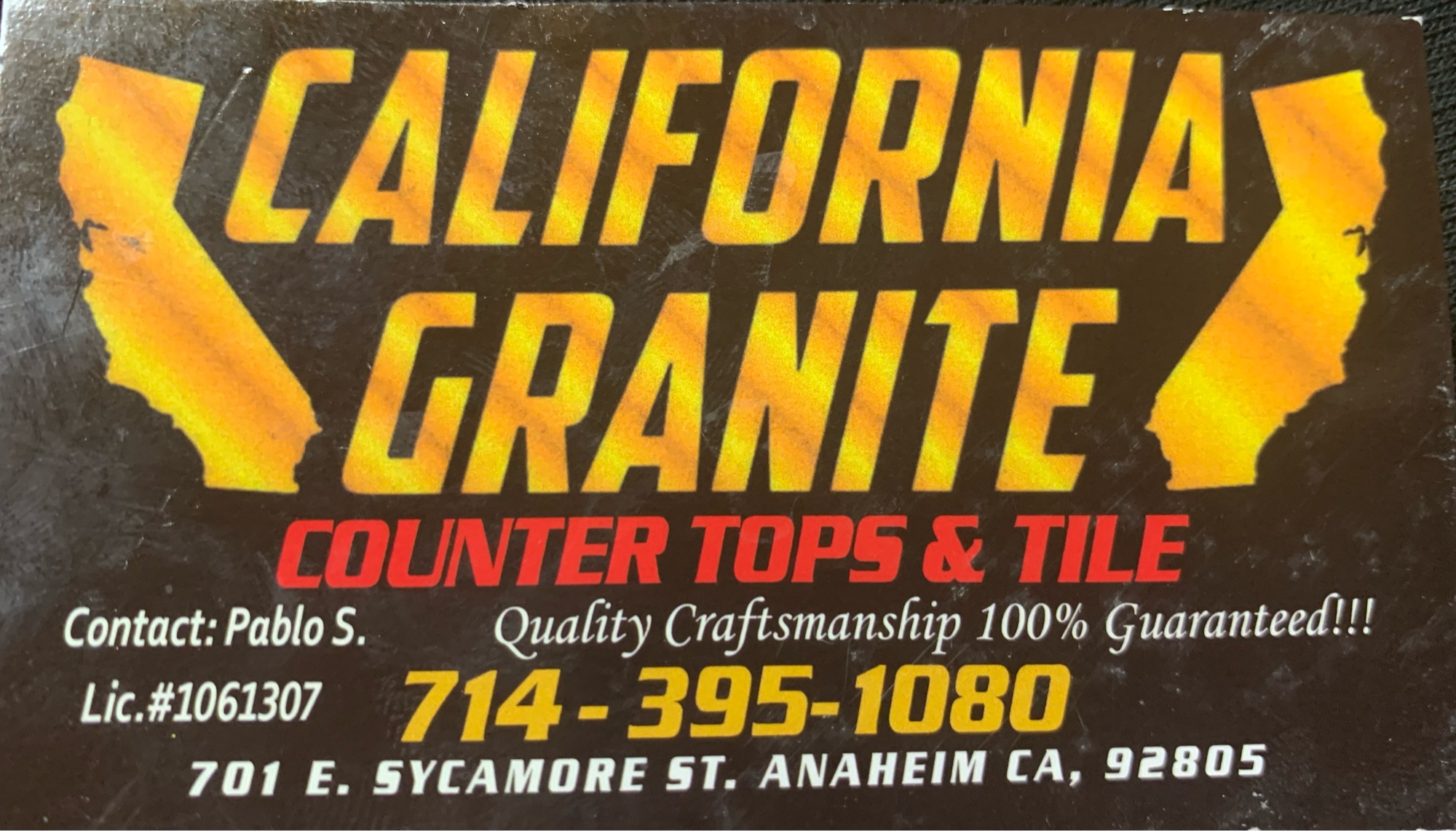 California Granite Countertops & Tile Logo