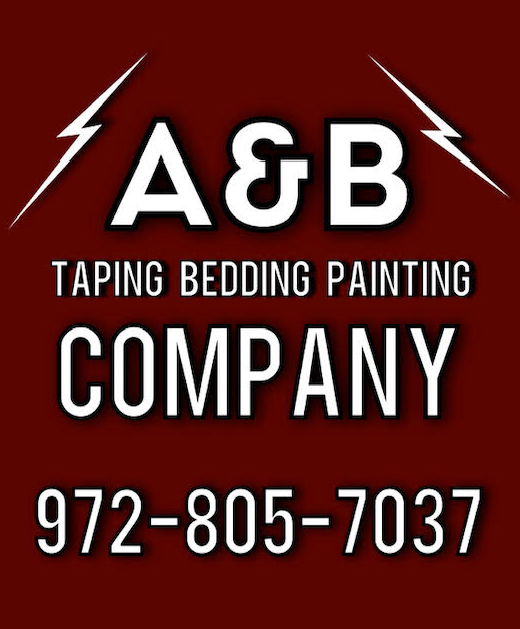 A & B Taping Bedding Painting Company Logo