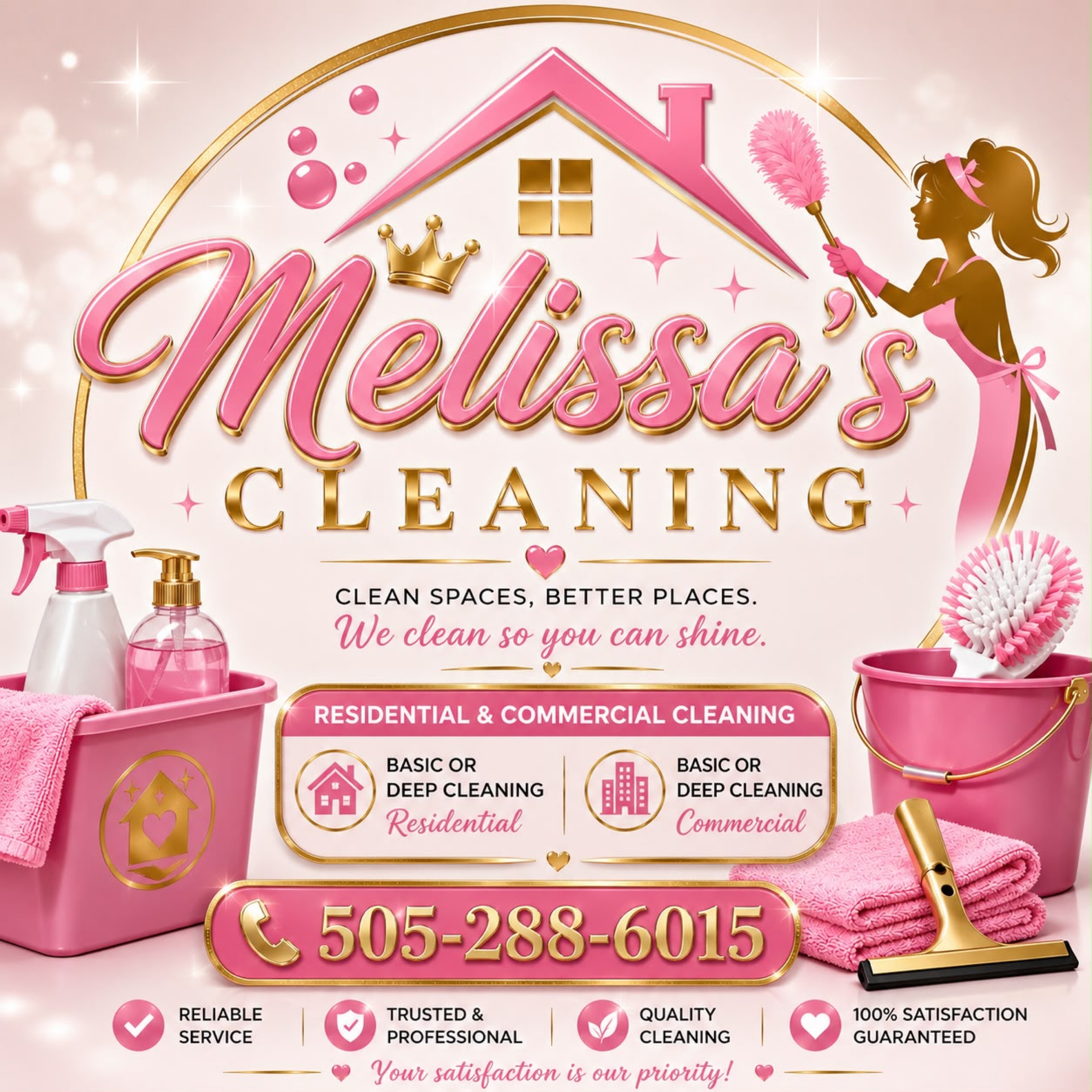 Melissa's cleaning services Logo