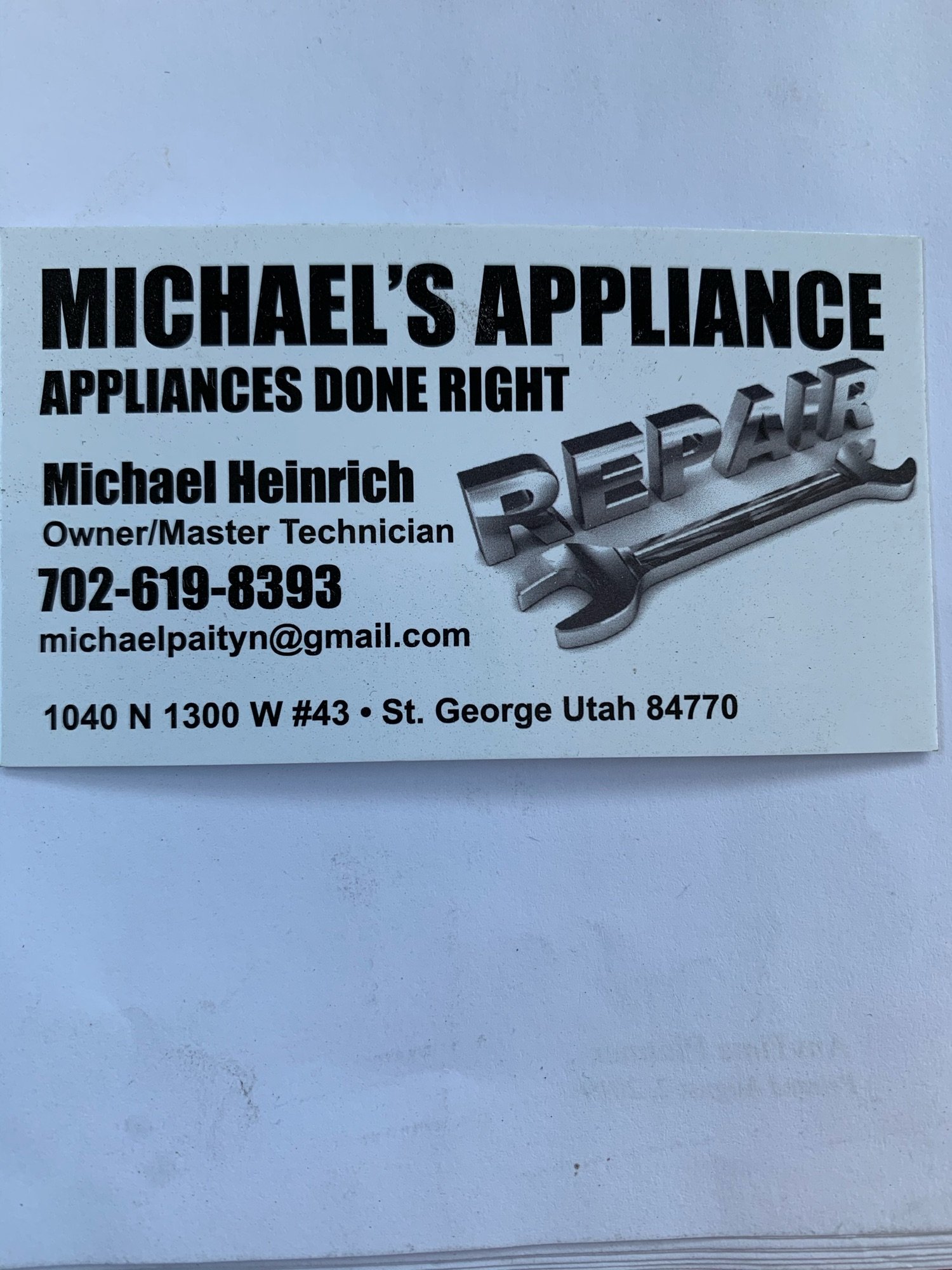 Michaels Appliance Repair Logo