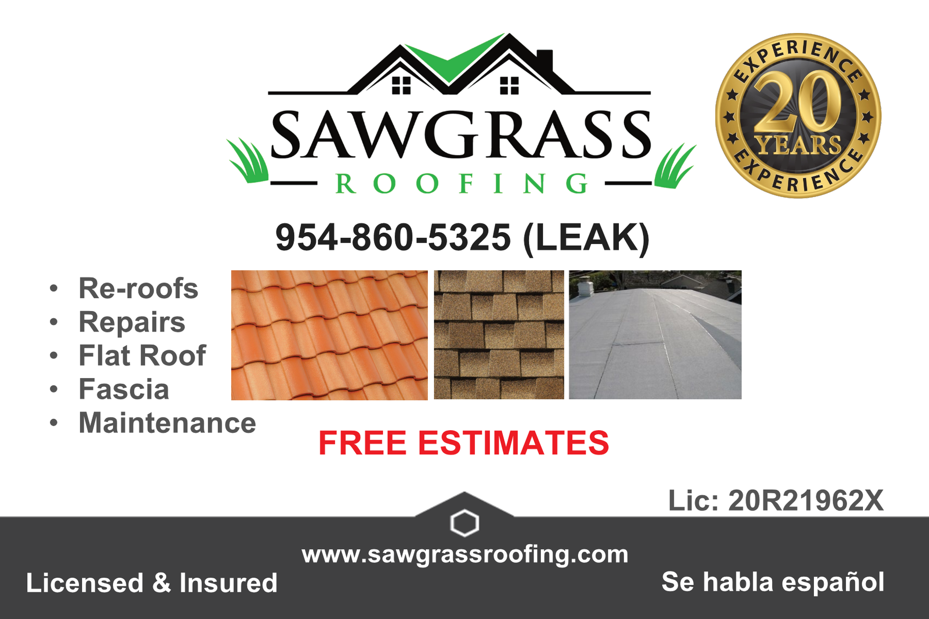 Sawgrass Roofing, LLC Logo