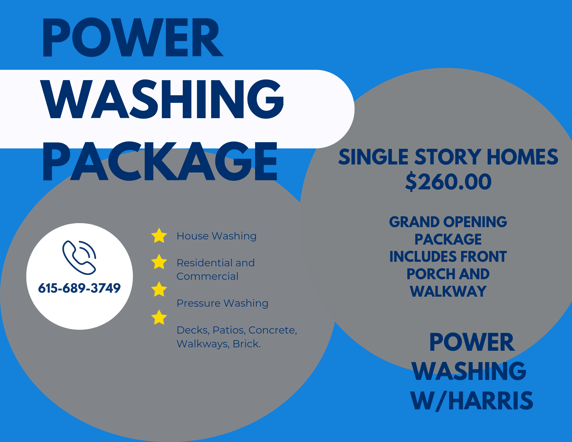 Power Washing W/ Harris Logo