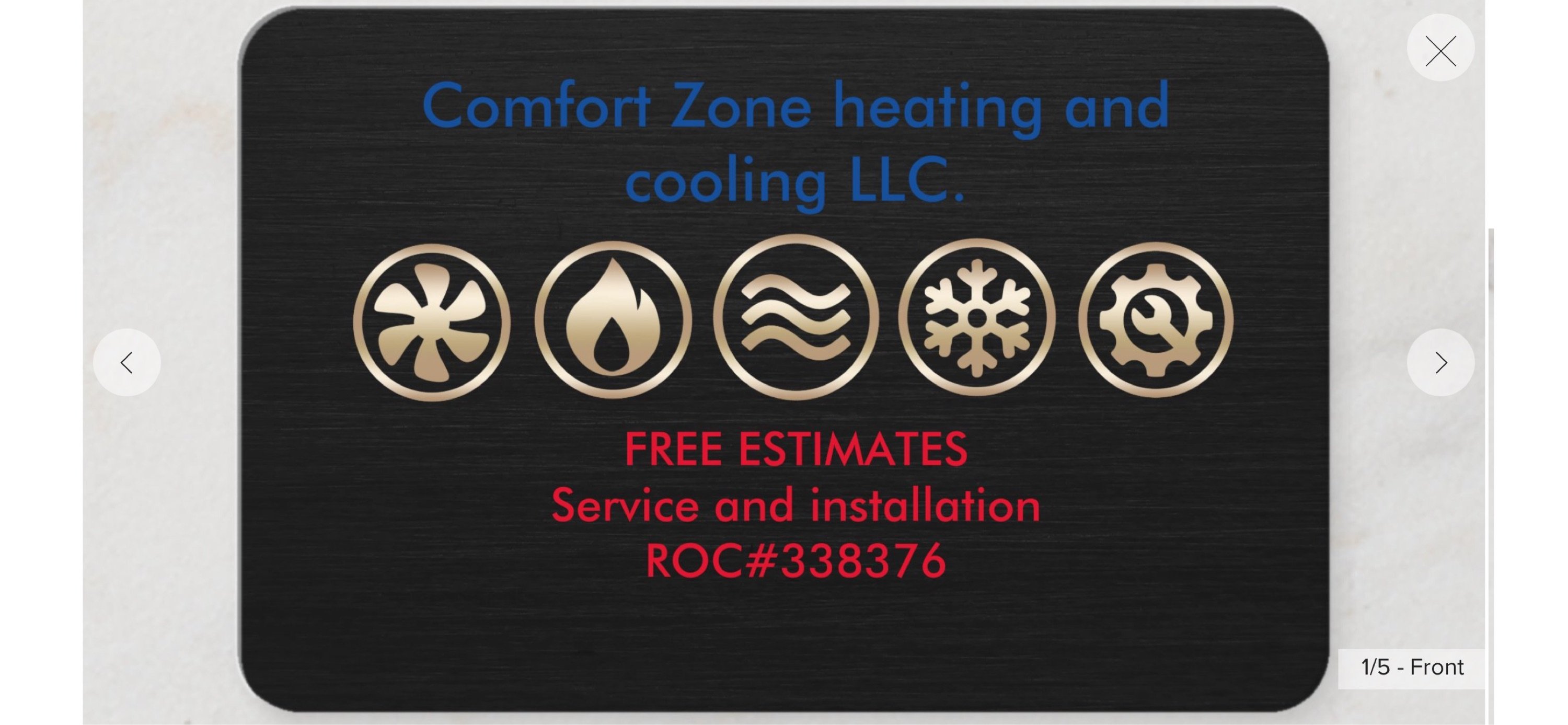 Comfort Zone Heating & Cooling LLC Logo