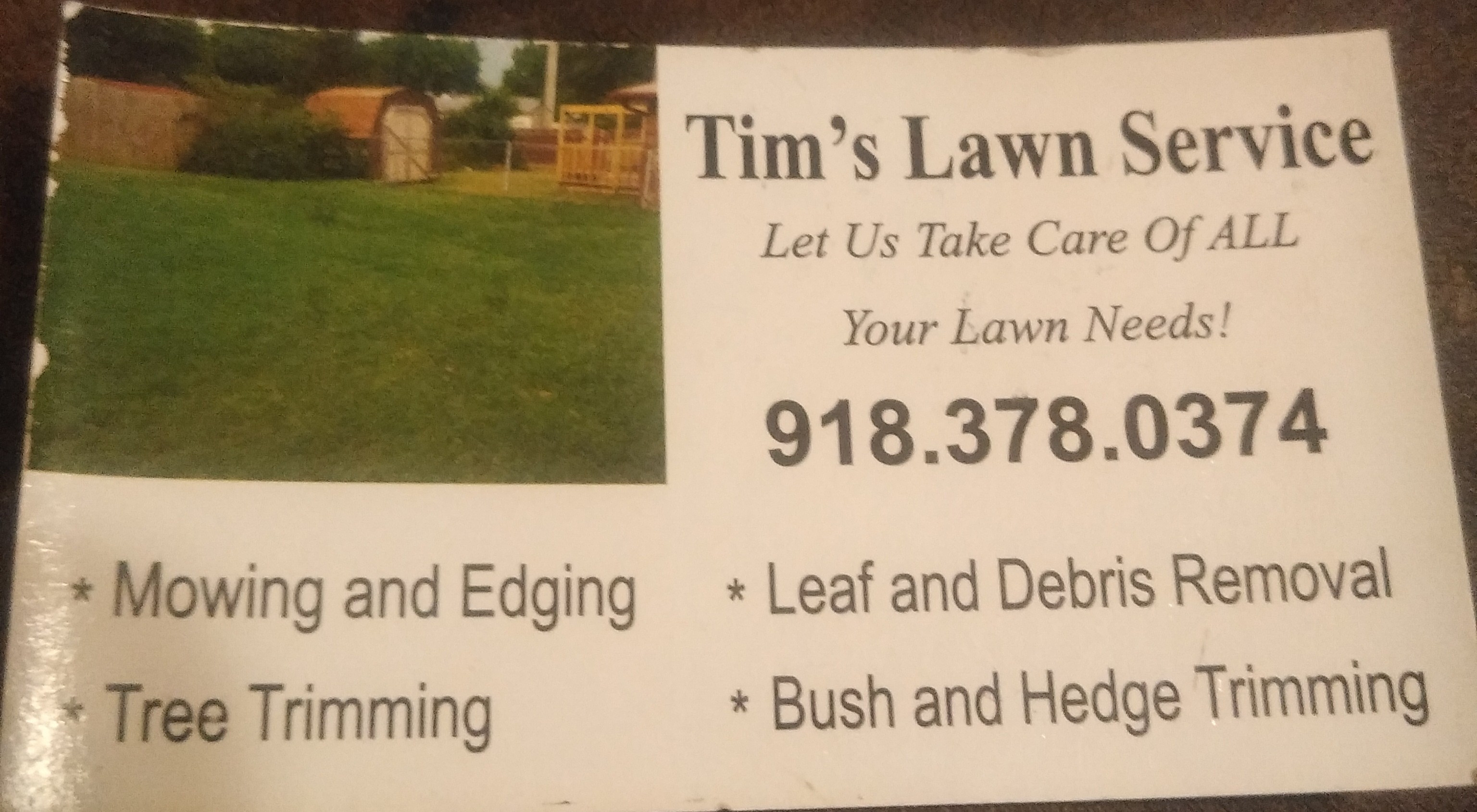Tim's Lawn Service Logo